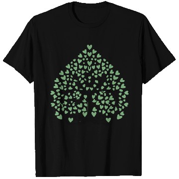 Discover Tree of Life with Hearts Two Color Vector T Shirts