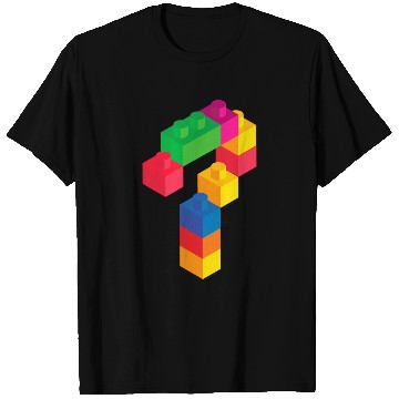 Discover Cute Block Building 7th Birthday Gift 7 Year Old T Shirts