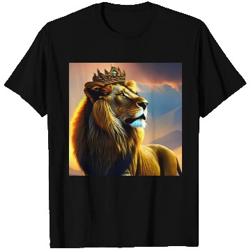 Discover Majestic Lion with Crown T Shirts