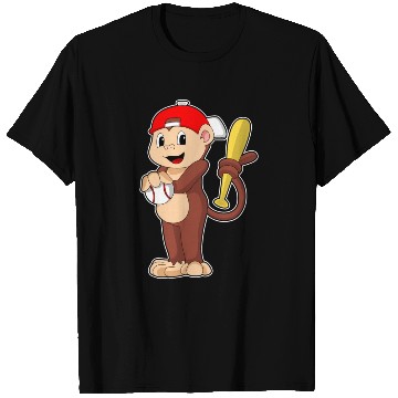Discover Monkey At Baseball With Baseball Bat T Shirts