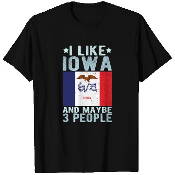 Discover Iowa Flag US State T Shirts