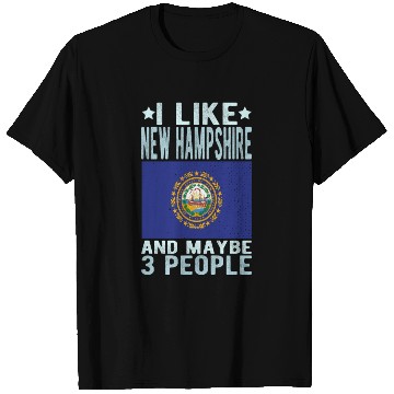 Discover New Hampshire Flag US State T Shirts