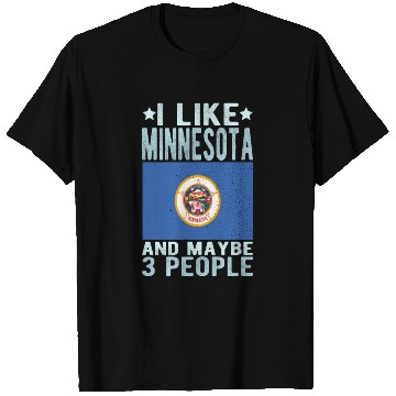 Discover Minnesota Flag US State T Shirts