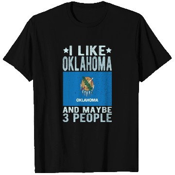 Discover Oklahoma Flag US State T Shirts
