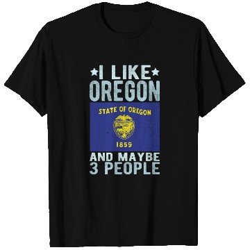 Discover Oregon Flag US State T Shirts