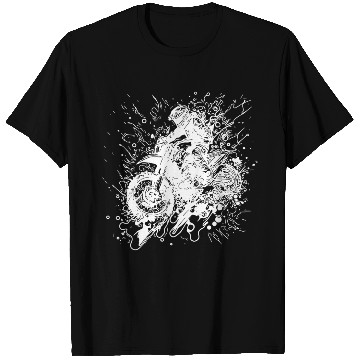 Discover Off-road Motorcycle Racing Style Jump Splash T Shirts
