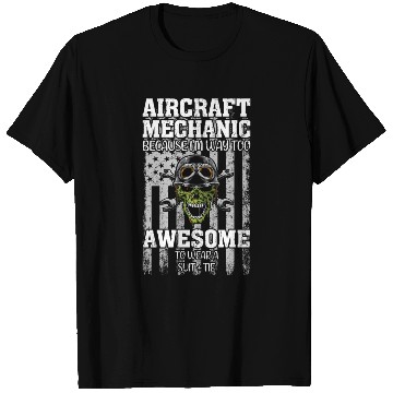 Discover American Funny Aircraft Mechanic USA Airplane T Shirts