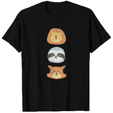 Discover Lion, Sloth and Weasel T Shirts
