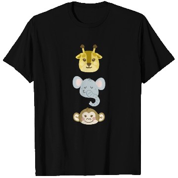 Discover Giraffe, Elephant, Monkey T Shirts