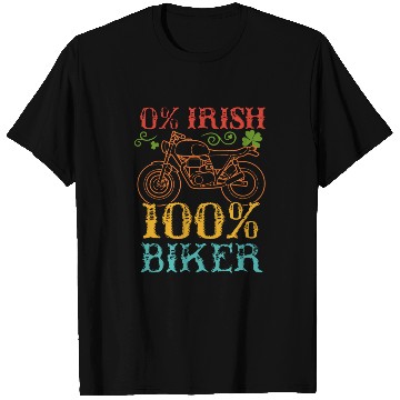 Discover 0% Irish 100% Biker T Shirts