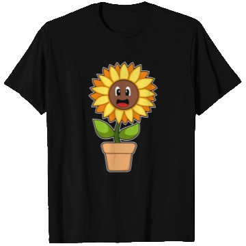 Discover Plant Pot Sunflower Flower T Shirts