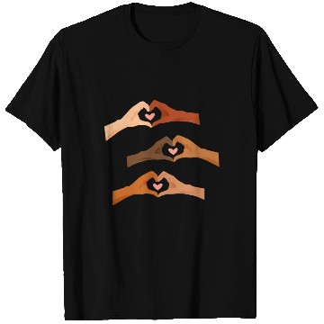 Discover Watercolor Multi Hands Making Hearts T Shirts