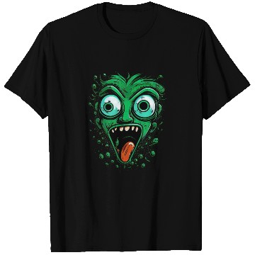 Discover Funny Green Crazy Face Eyes Game Gaming T Shirts