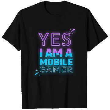 Discover 'Yes, I am a Mobile Gamer' - (Blue/Purple) Design T Shirts