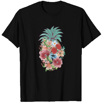 Discover Pineapple Flower Hawaiian cute vacation beaches T Shirts