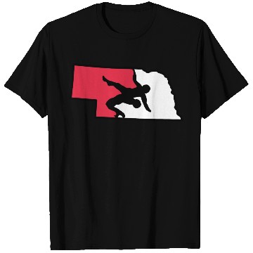 Discover Nebraska Wrestling (State Colors) T Shirts