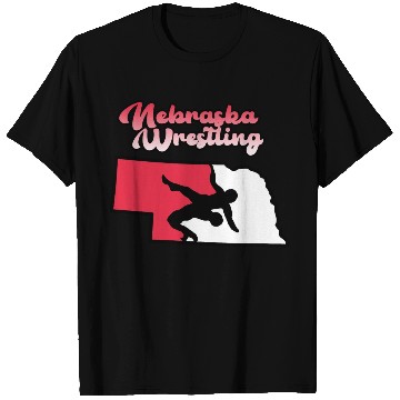 Discover Nebraska Wrestling (State Colors) T Shirts