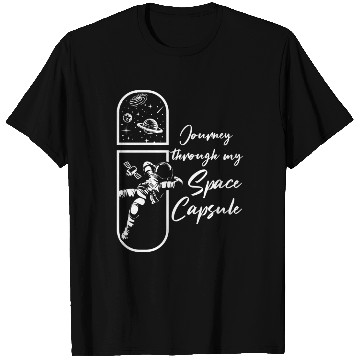 Discover Space Capsule Science Fan Galaxy Astronaut T Shirts