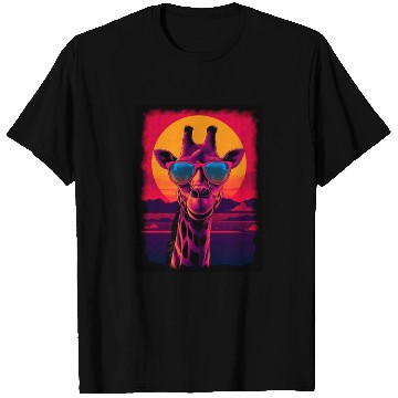 Discover 80s Synthwave Giraffe T Shirts
