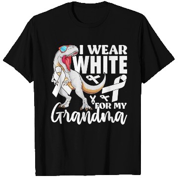 Discover I Wear White For My Grandma Lung Cancer Awareness T Shirts