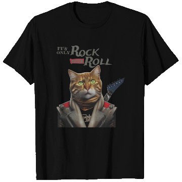 Discover Only Rock and Roll Cat T Shirts