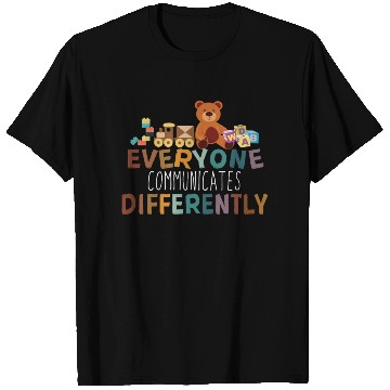 Discover Everyone Communicates Differently Autism Awareness T Shirts