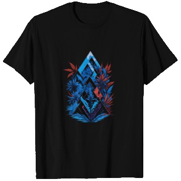 Discover Geometric Triangles and Leaves T Shirts
