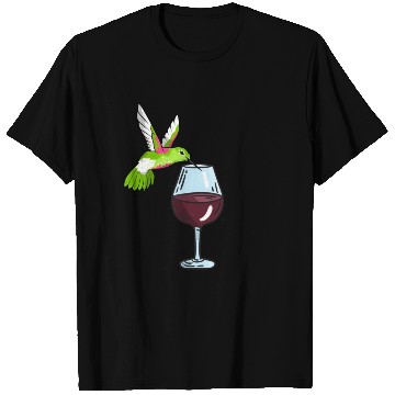 Discover Hummingbird Drinking Wine Birdwatching Hummingbird T Shirts