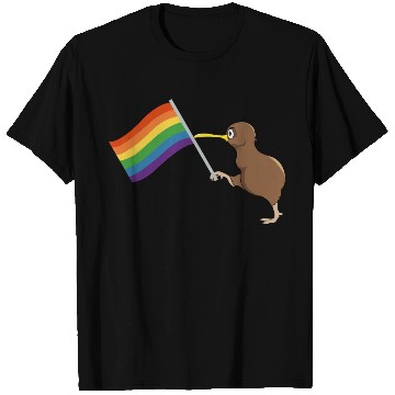 Discover Rainbow Kiwi Pride T Shirts