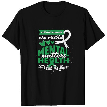 Discover May Green Mental Health Awareness End Stigma T Shirts