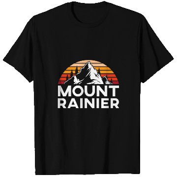 Discover Mount Rainier Mountaineer Summit Sport Hiking T Shirts
