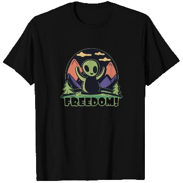 Discover little green Alien freedom T Shirts