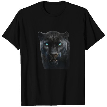 Discover Black panther with blue eyes design wild animal T Shirts