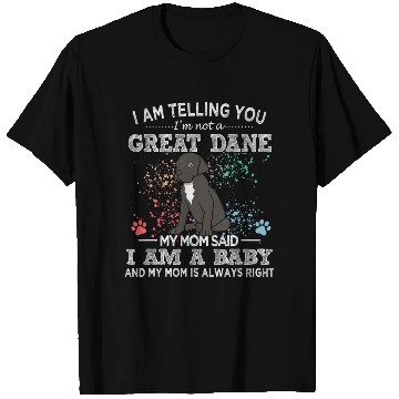 Discover Black Great Dane Mom Puppy Baby Dog Mothers Day T Shirts