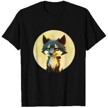 Discover Wolf howling at the moon graphic T Shirts