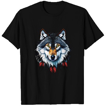 Discover Wolf howling at the moon graphic T Shirts