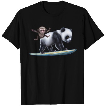 Discover Surfing panda and monkey T Shirts