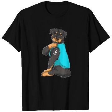 Discover Rottweiler I Love Dad Tattoo Apparel T Shirts