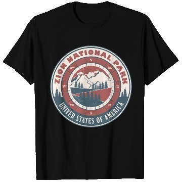 Discover Zion National Park United States Vintage Hiking T Shirts