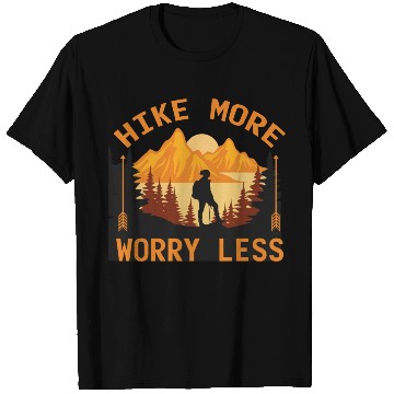 Discover Hike More Worry Less Hiking Camping Mountains Wild T Shirts
