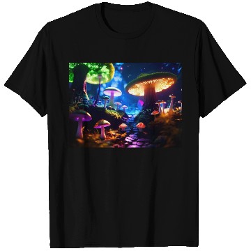 Discover Fantasy Shroom Forest Trippy Vibes Graphic T Shirts
