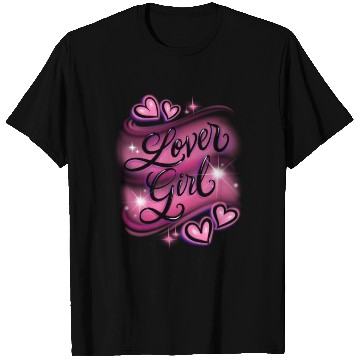 Discover Lover Girl pink airbrush design T Shirts