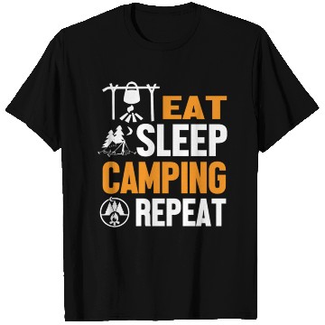 Discover Eat Sleep Camping Weekend Repeat T Shirts