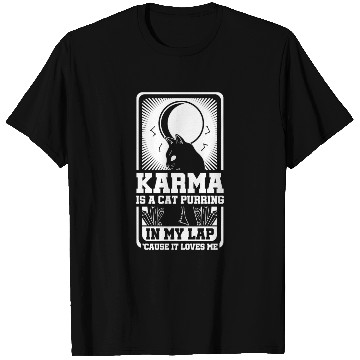 Discover Karma is a Cat Purring in My Lap Moon Tarot Card T Shirts