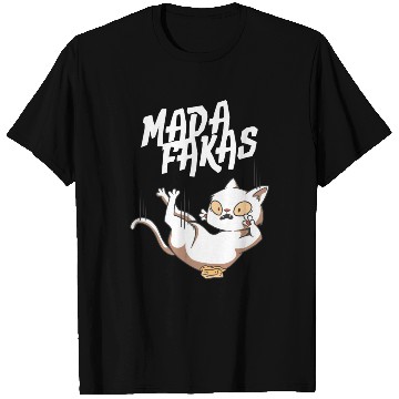 Discover Clumsy Cat I Madafakas I White Cat T Shirts