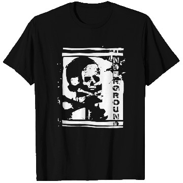 Discover UNDERGROUND skull PUNK design T Shirts