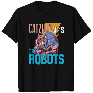 Discover Catzilla Versus Robot T Shirts