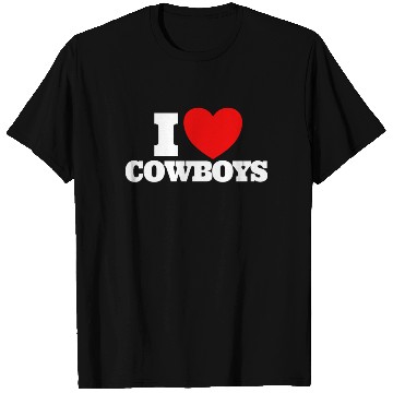 Discover I Love Cowboys Red Heart Cowboy Lovers Cowboys T Shirts