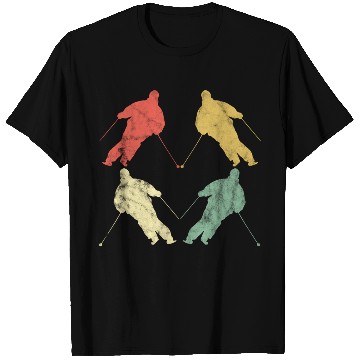 Discover Skiing Lover Retro Vintage T Shirts