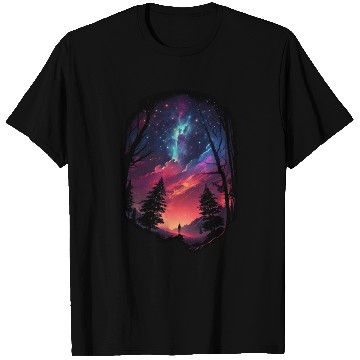 Discover Sky at night Surreal stars galaxy nature clouds T Shirts
